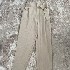 Zara tan linen pants
